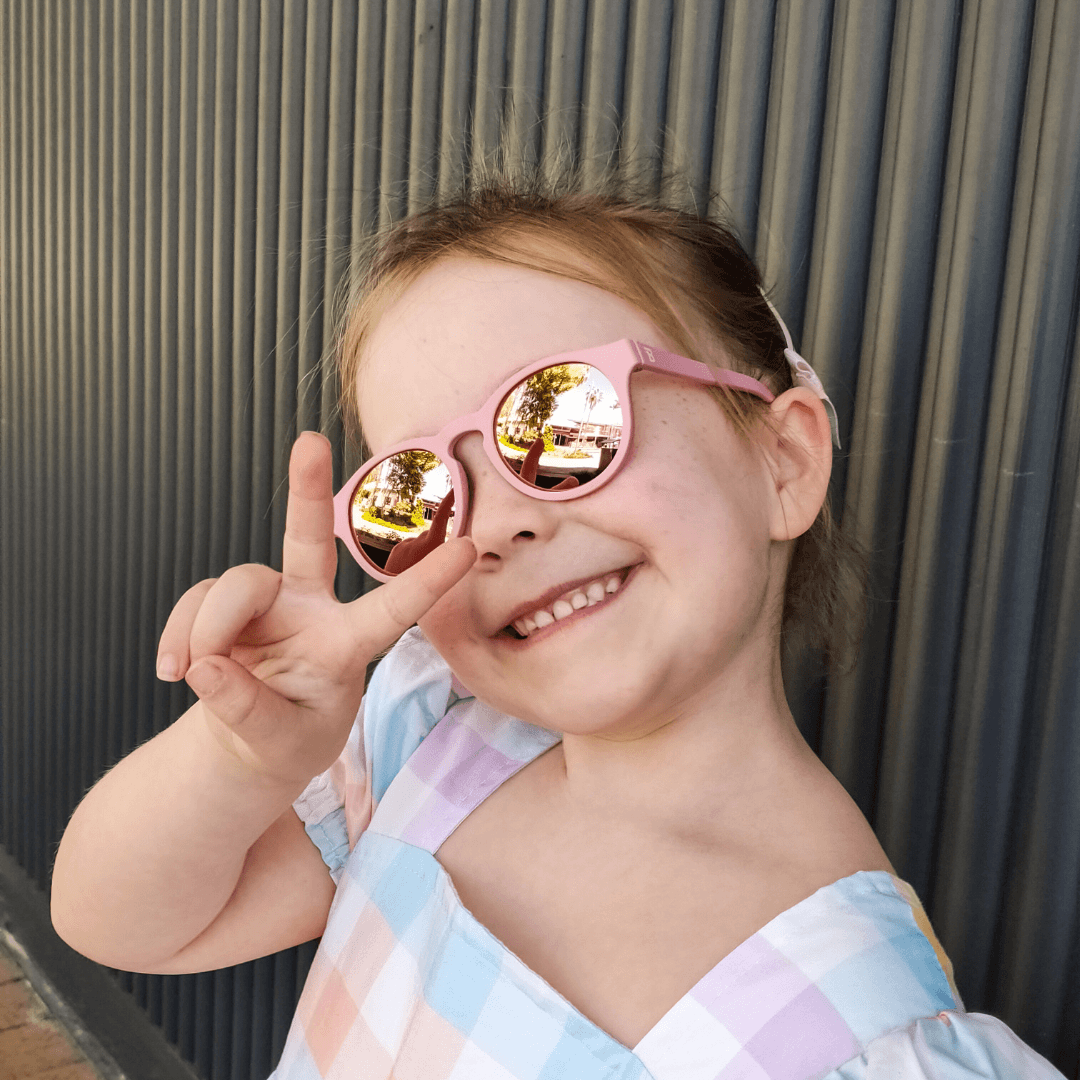 Polarised Keyholes - Pretty In Pink/Mirrored Lenses