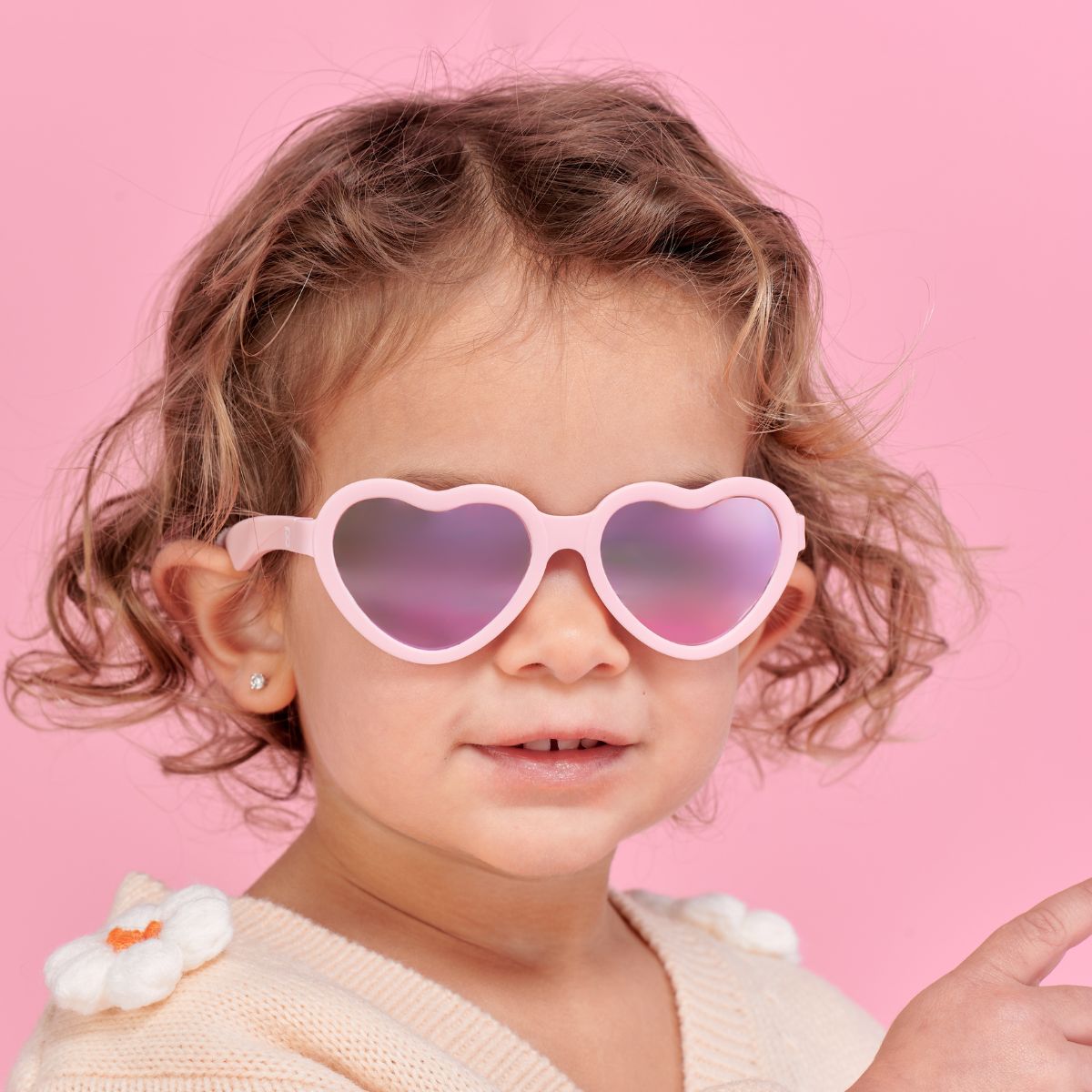 Limited Edition Hearts - Ballerina Pink - Rose Gold Mirrored Lenses - Babiators