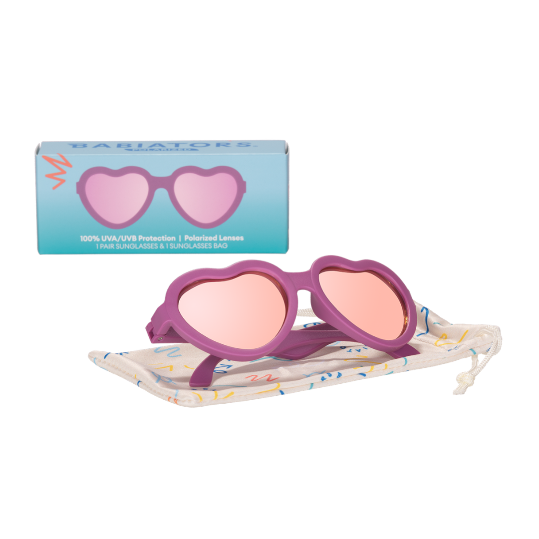 Polarised Hearts - Berry Jam Heart with Pink Mirrored Lenses