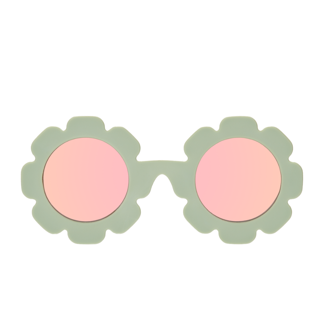 Polarised Flower - Garden Sage Flower with Rose Gold Mirrored Lenses