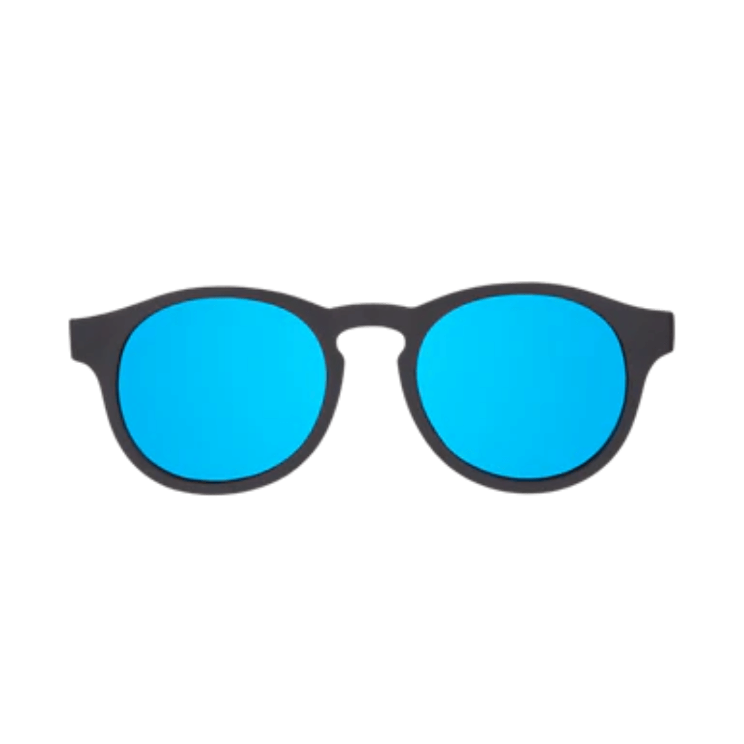 Polarised Keyholes - Jet Black / Cobalt Lenses