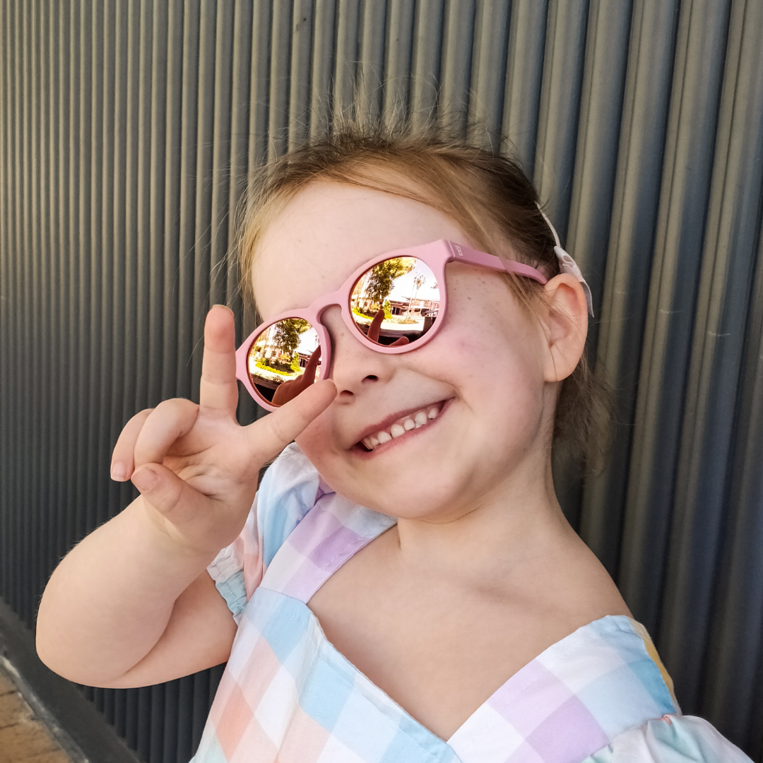 Polarised Keyholes - Pretty In Pink/Mirrored Lenses