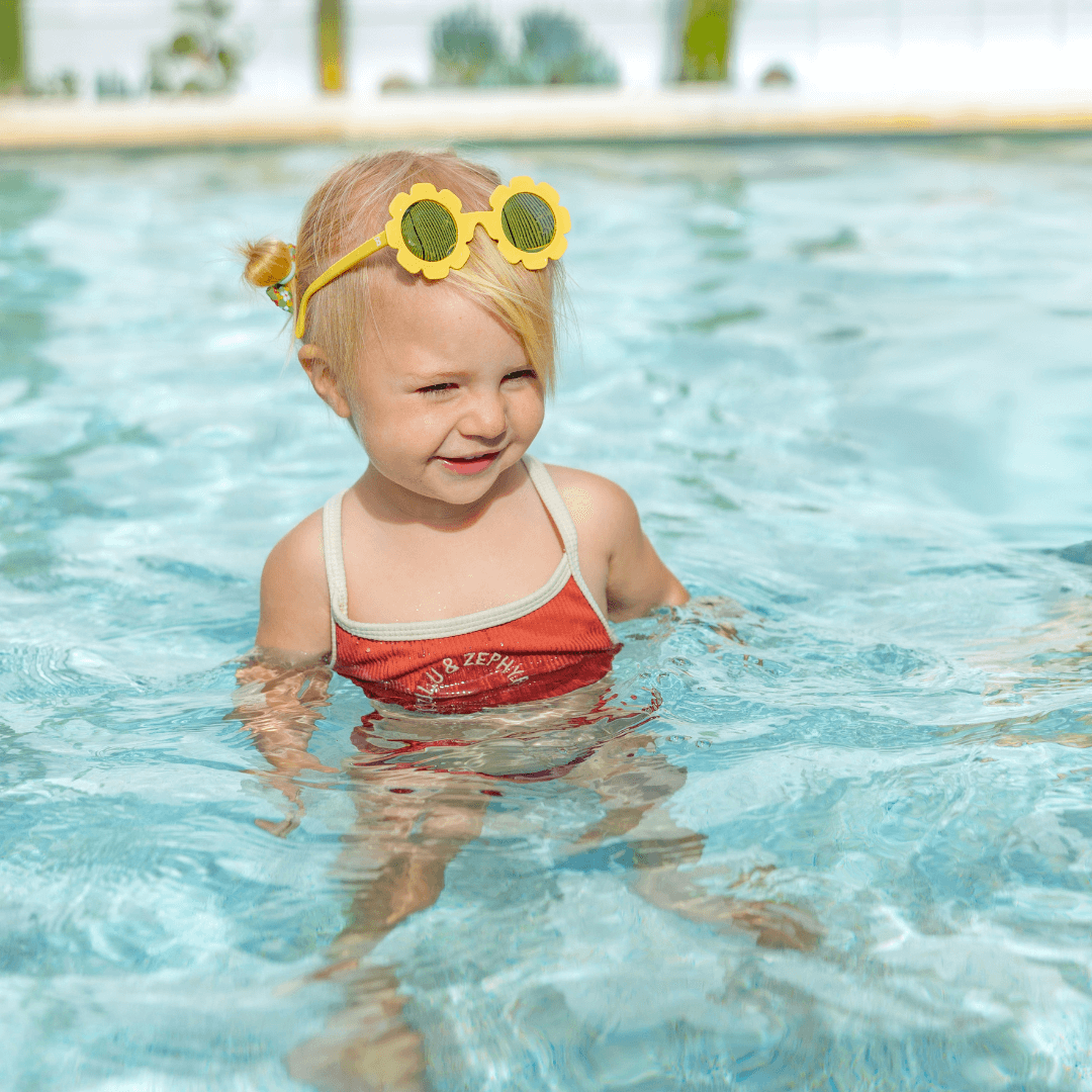 Polarised Flower: Sun Ray With Yellow Mirrored Lenses