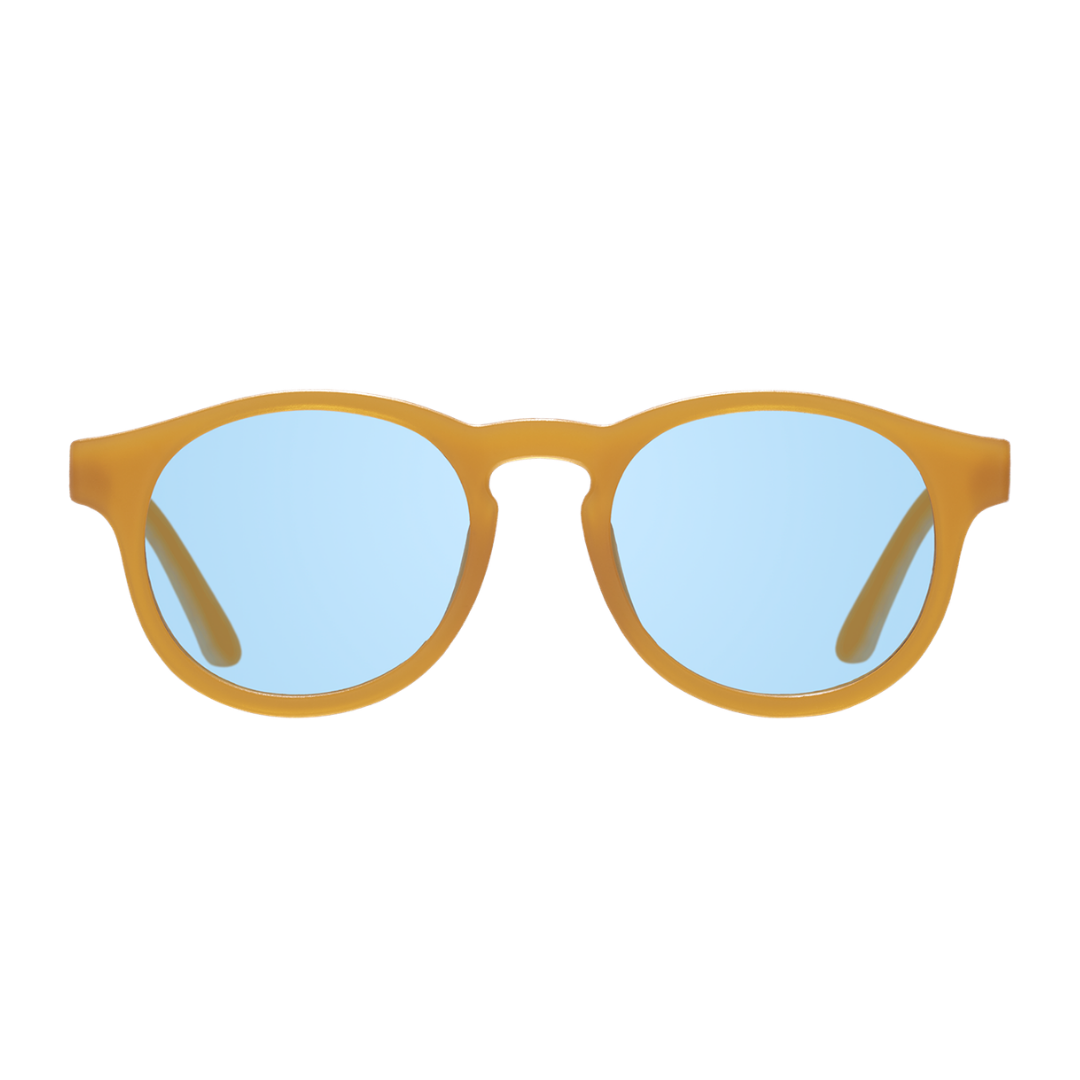 Translucent Keyhole - Honey Glaze with Transparent Blue Lenses
