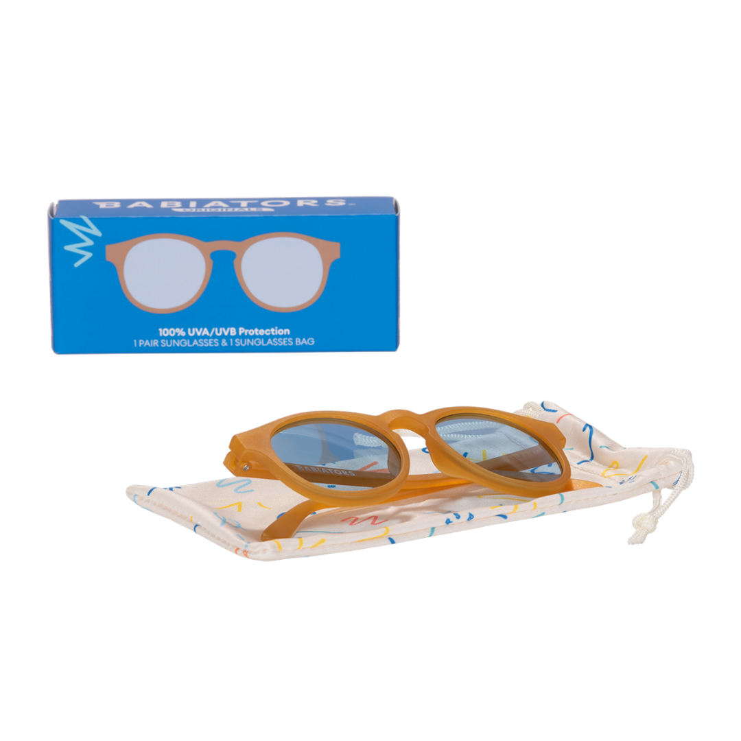 Translucent Keyhole - Honey Glaze with Transparent Blue Lenses