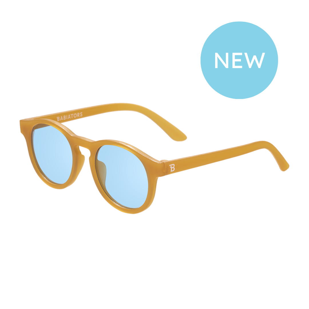 Translucent Keyhole - Honey Glaze with Transparent Blue Lenses
