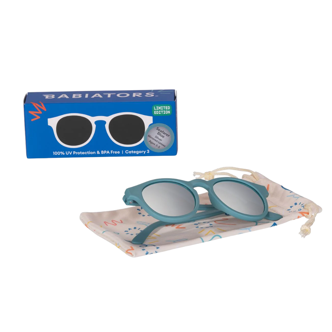 Limited Edition Keyholes - Seafarer Blue - Silver Mirrored Lenses