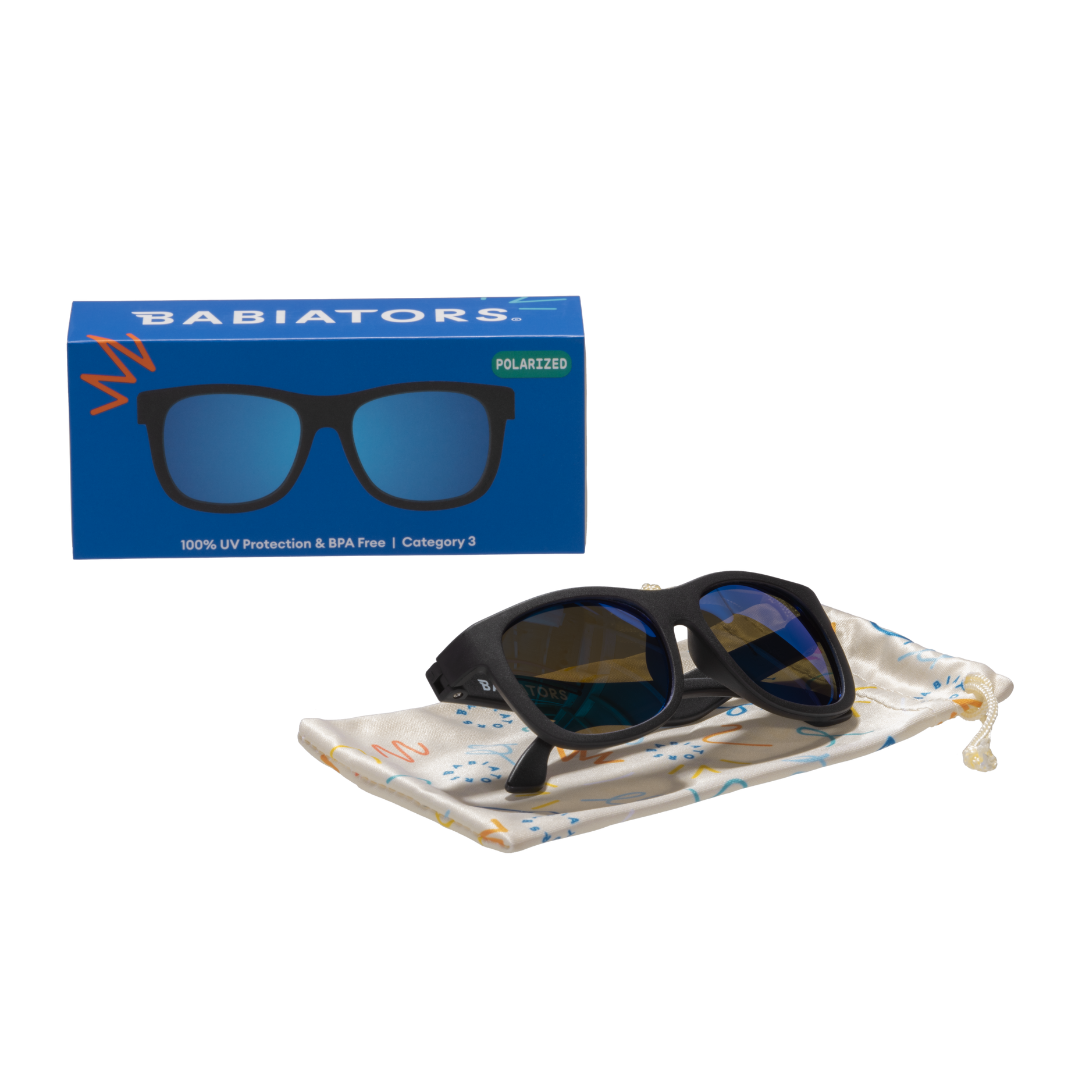 Polarised Navigators - Jet Black/Cobalt Lenses