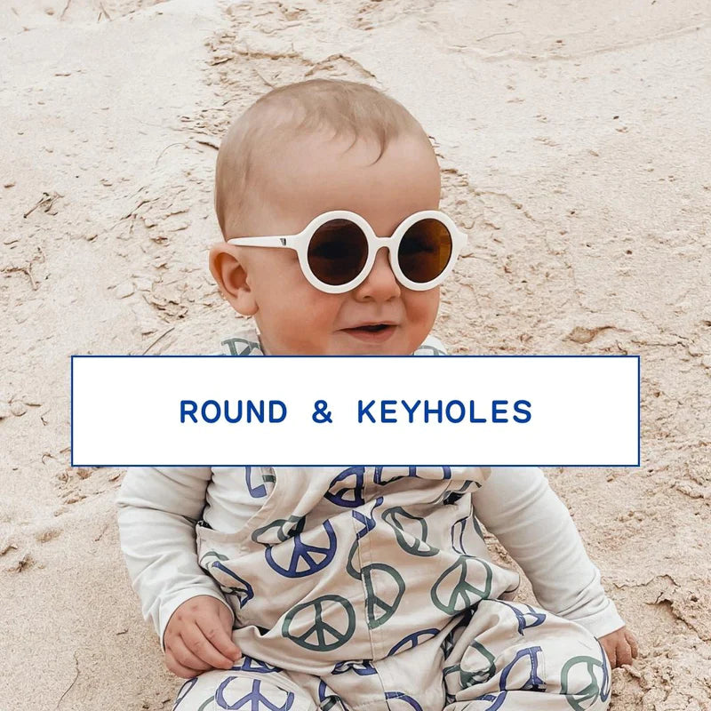 Round and keyhole sunglasses for kids
