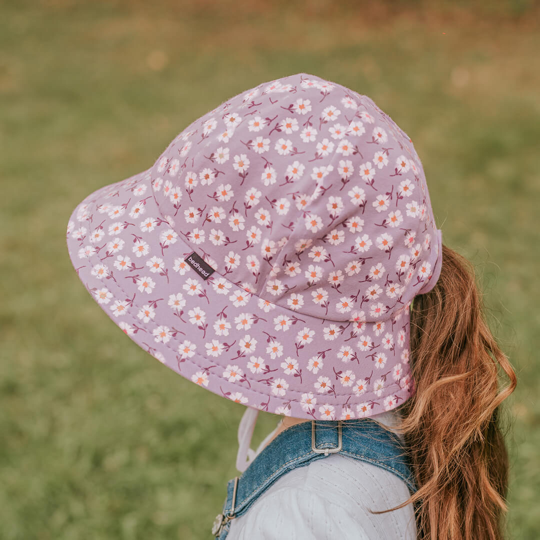 Kids Ponytail Bucket Sun Hat - Lana