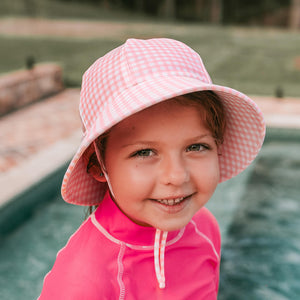 Kids Beach Ponytail Bucket Swim Hat