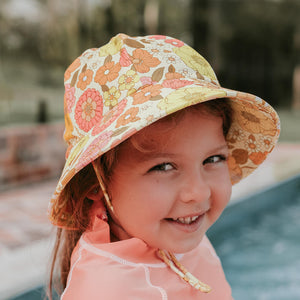 Kids Beach Ponytail Bucket Swim Hat