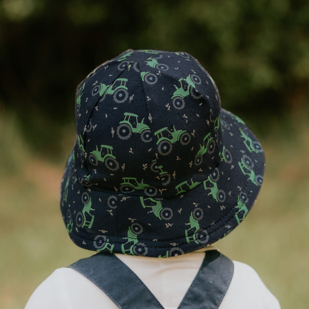 Bedhead hats - Green Bucket Hat with Strap for girls & boys UPF 50