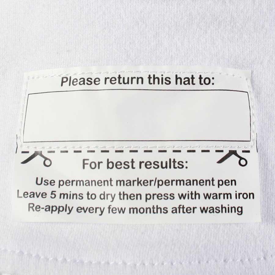 Baby legionnaire flap hat name label