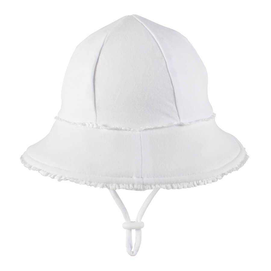 White toddler bucket hat