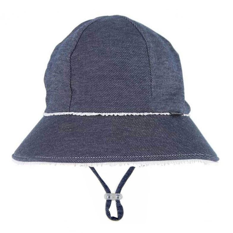 Toddler Bucket Hat - Denim Ruffle