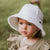 Toddler Bucket Hat - White Ruffle